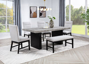 Crown Mark Etta Brown Grey Wood Bench
