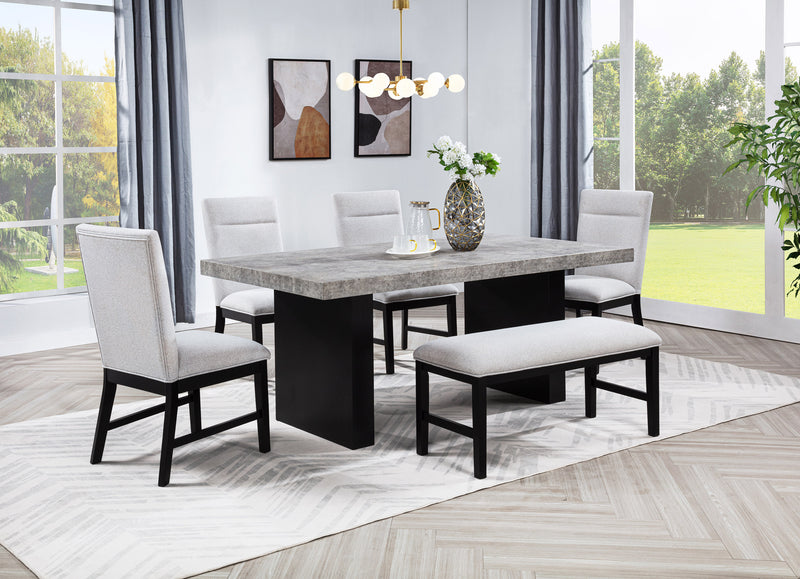 Crown Mark Etta Brown Grey Wood Bench