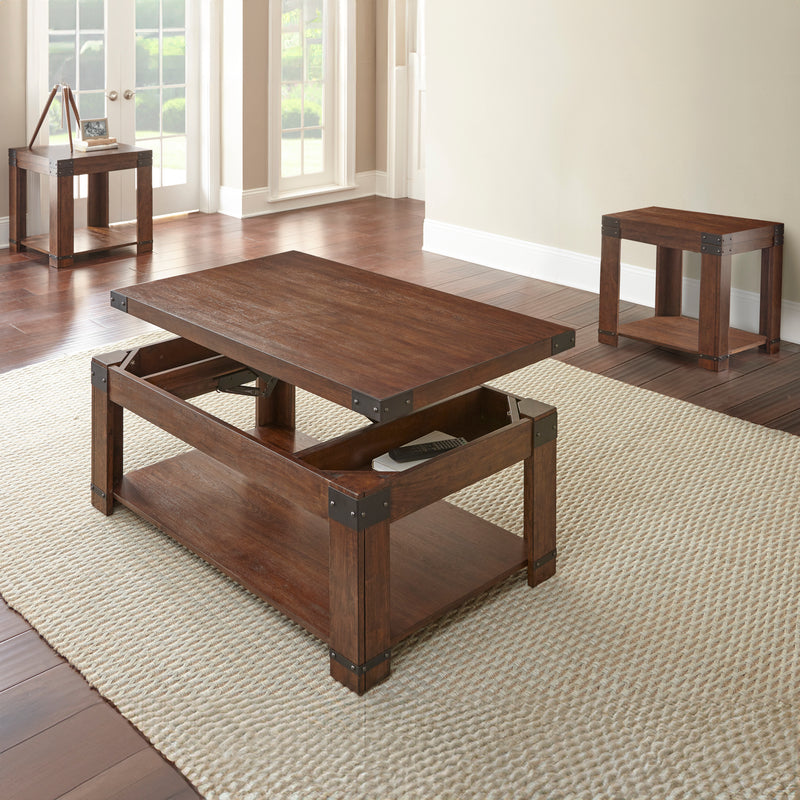 Steve Silver Arusha Medium Cherry 3pc Coffee Table Set