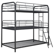 Coaster Furniture Garner Gunmetal Triple Twin Bunk Bed