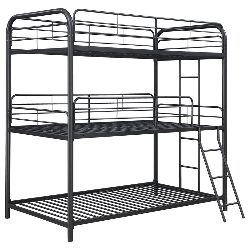 Coaster Furniture Garner Gunmetal Triple Twin Bunk Bed