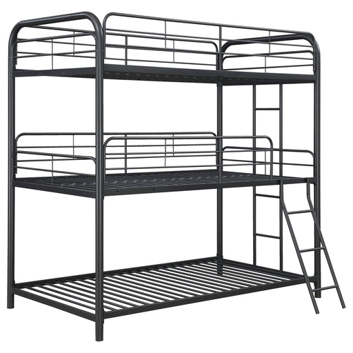 Coaster Furniture Garner Gunmetal Triple Twin Bunk Bed