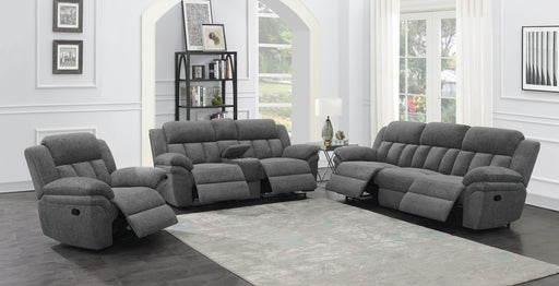 Coaster Furniture Bahrain Charcoal Motion 3pc Living Room Set