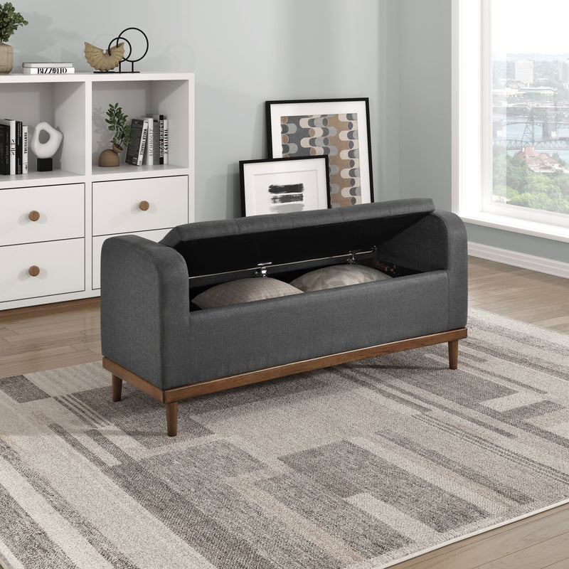 Home Elegance Brigitte Blue Lift Top Storage Bench