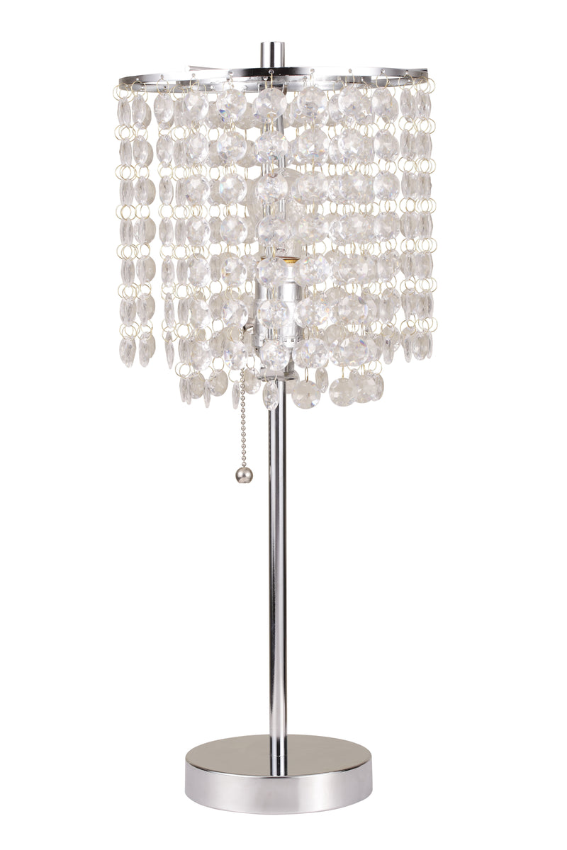 Crown Mark Chrome 19 Height Table Lamp