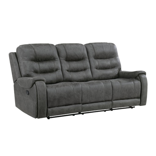Home Elegance Oberon Dark Gray Double Reclining Sofa