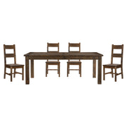 Home Elegance Jerrick Brown 5pc Dining Room Set