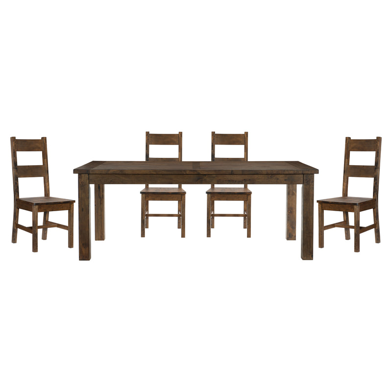 Home Elegance Jerrick Brown 5pc Dining Room Set