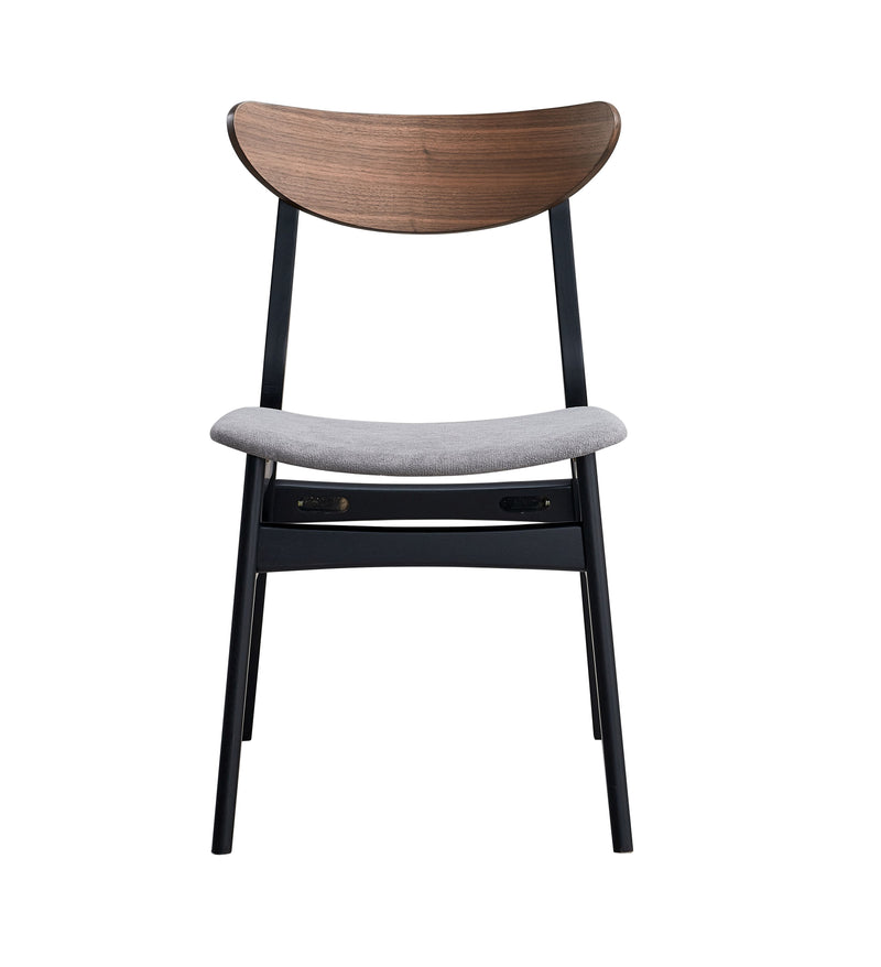 2 Acme Furniture Rebi Gray Walnut Black Side Chairs