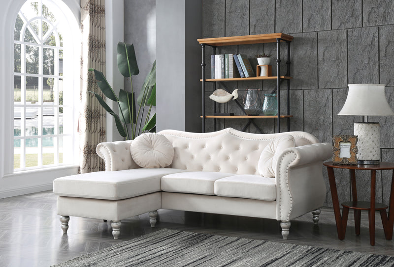 Glory Furniture Hollywood Black Sofa Chaise