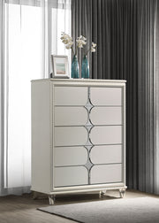 Coaster Furniture Olivia White 5 Drawer Chest