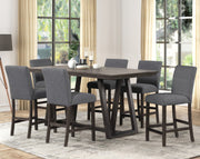 New Classic Furniture High Line Coffee Gray 7pc Counter Height Bar Set
