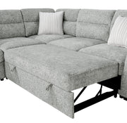 Global Furniture U9401 Nickel Sectional with 3 Pillows