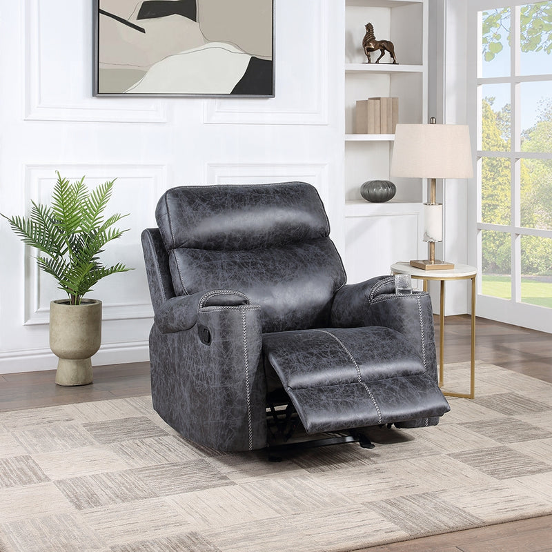 Acme Furniture Hirah Dark Gray Glider Recliner