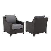 New Classic Furniture Skye Gray 4pc Chairs And Ottomans Set