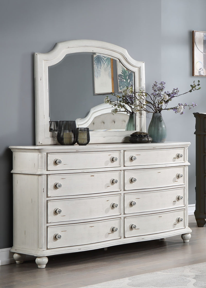 Acme Furniture Jaqueline Antique White Dresser And Mirror