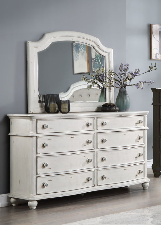 Acme Furniture Jaqueline Antique White Dresser And Mirror