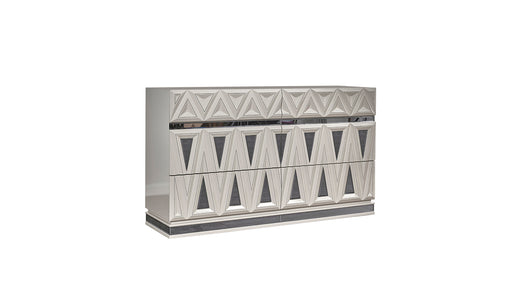 Galaxy Home Lavita River Sand Gray Dresser And Mirror