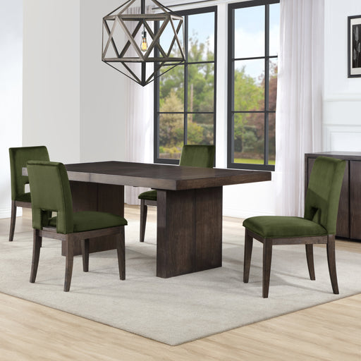Steve Silver Evan Brown Green 5pc Dining Set