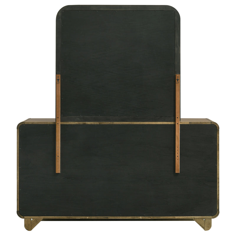 Coaster Furniture Amsbury Nutmeg Brown 6 Drawer Dresser and Mirror