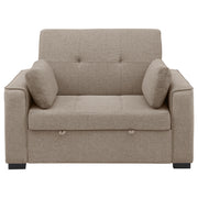 Coaster Furniture Edith Beige Convertible Sleeper Sofa Bed