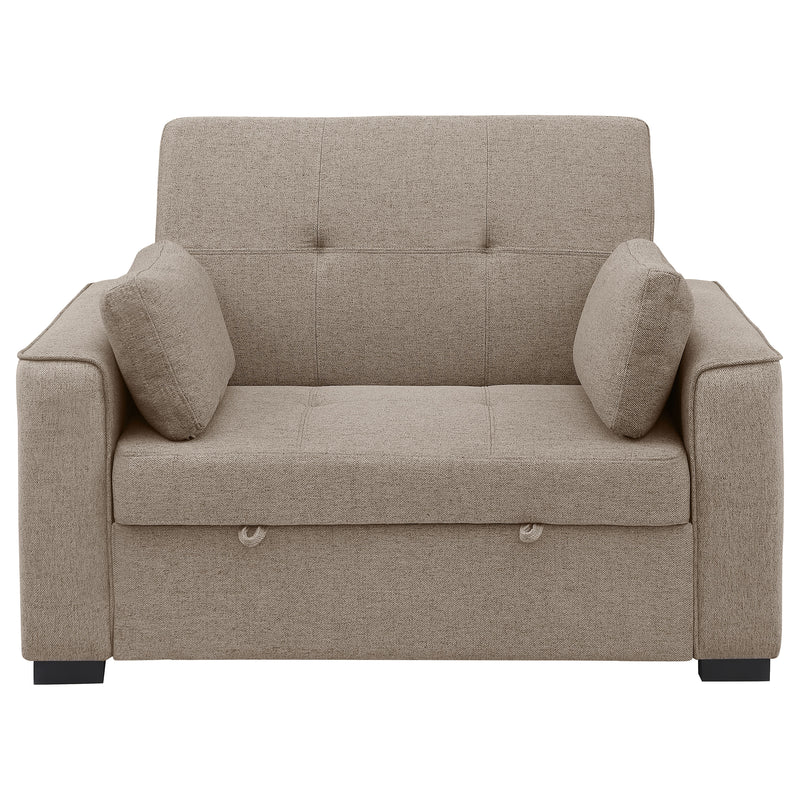 Coaster Furniture Edith Beige Convertible Sleeper Sofa Bed