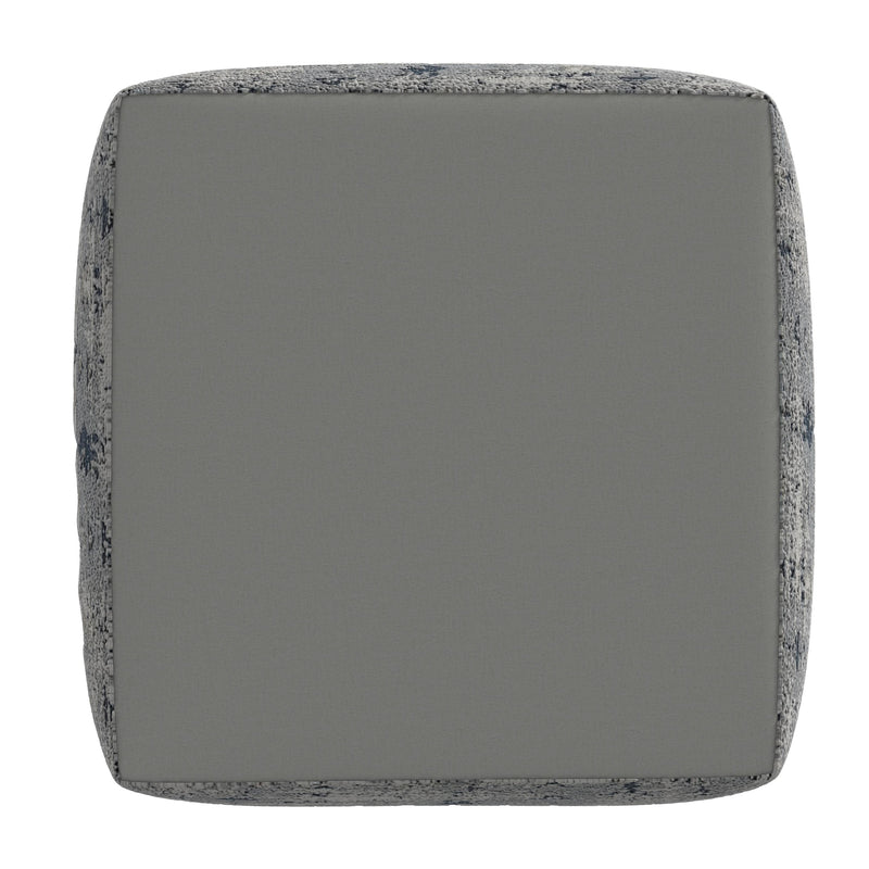 Steve Silver Kira Green Blue White Jacquard Woven Pouf