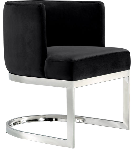 Meridian Furniture Gianna Black Velvet Chrome Dining Chair