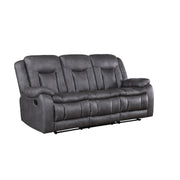 New Classic Furniture Morello Gray Sofa with Dual Recliner