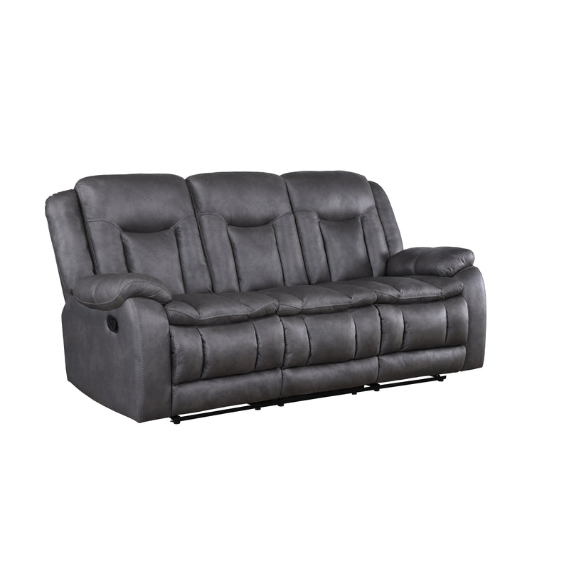 New Classic Furniture Morello Gray Sofa with Dual Recliner