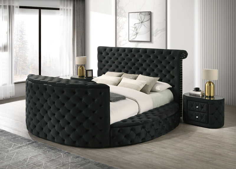 Crown Mark Voltare Black Night Stand