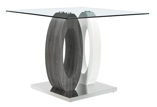 Global Furniture D1628 Dark Grey White Square Bar Table