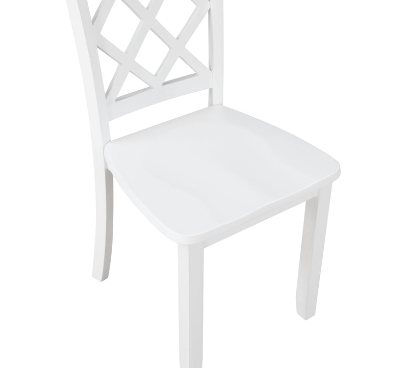 2 New Classic Furniture Trellis White Dining Chairs
