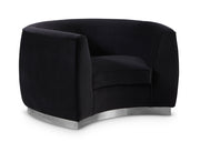 Meridian Furniture Julian Black Velvet Chrome Chair