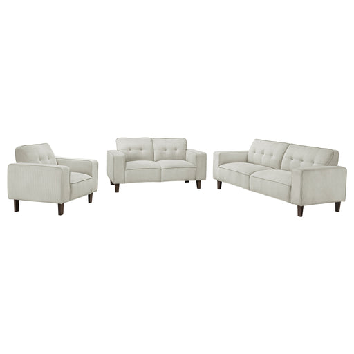 Coaster Furniture Deerhurst Greige Beige Grey 3pc Living Room Set