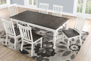 Steve Silver Joanna Ivory Mocha 7pc Dining Room Set