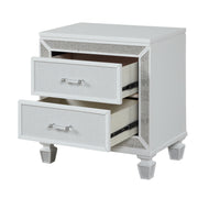 Galaxy Home Crystal White Nightstand