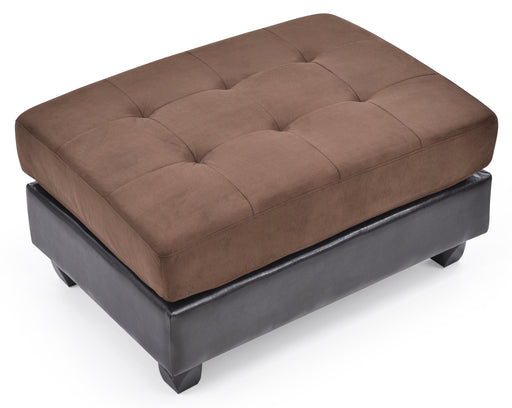 Glory Furniture Pounder Chocolate Microsuede Ottoman