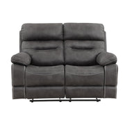 Steve Silver Rudger Moonlight Gray Manual Reclining Loveseat