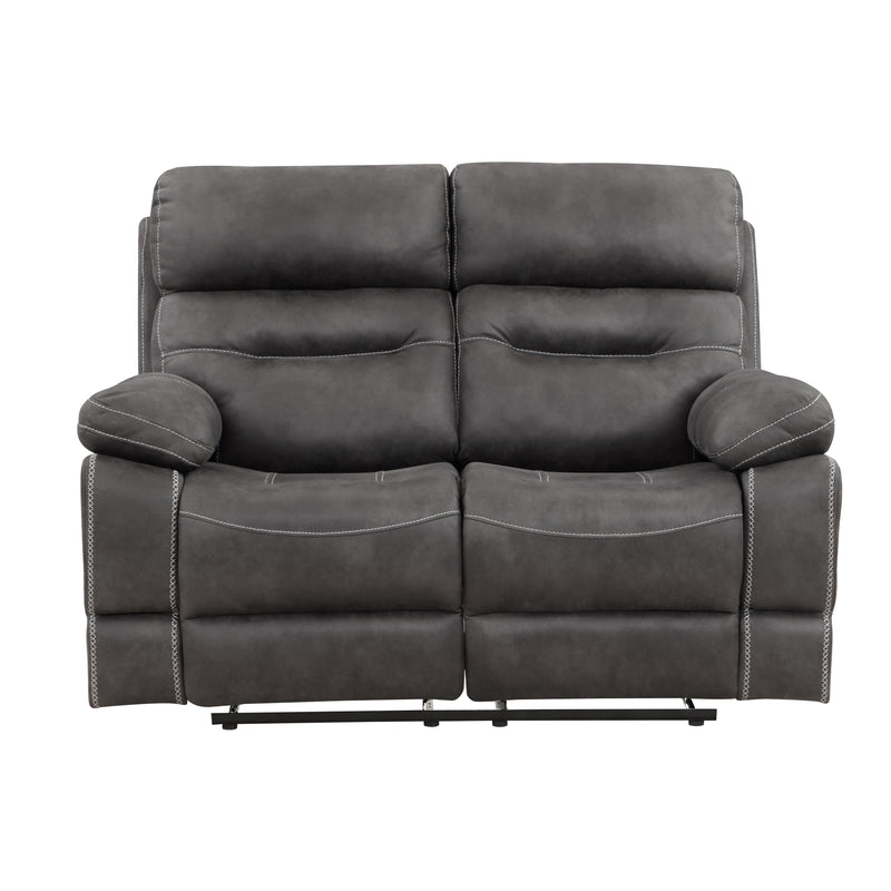 Steve Silver Rudger Moonlight Gray Manual Reclining Loveseat