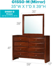 Glory Furniture Marilla Cappuccino Dresser