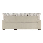 Home Elegance Gallatin Beige 2pc Sectional with Right Chaise