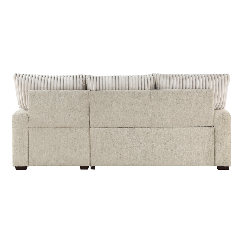 Home Elegance Gallatin Beige 2pc Sectional with Right Chaise