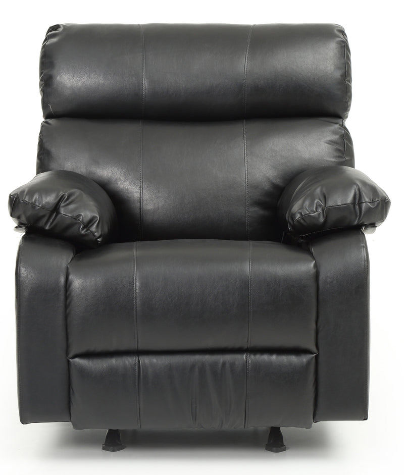 Glory Furniture Manny Gray Faux Leather Rocker Recliner