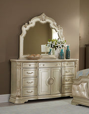 Home Elegance Antoinetta Cherry Dresser and Mirror