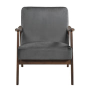 Home Elegance Landers Dark Gray Walnut Accent Chair