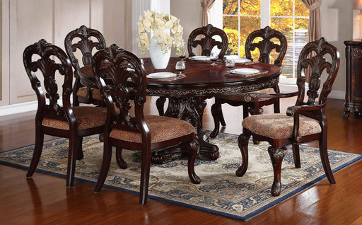 Home Elegance Deryn Park Cherry 7pc Dining Room Set With 2 Arm Chairs