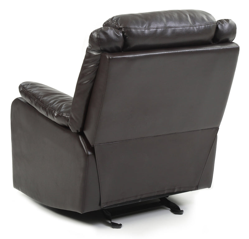 Glory Furniture Ward Black Faux Leather Rocker Recliner
