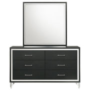 Coaster Furniture Lucia Black Dresser and Mirror