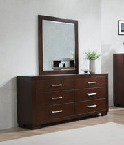 Coaster Furniture Jessica Cappuccino Dresser and Mirror